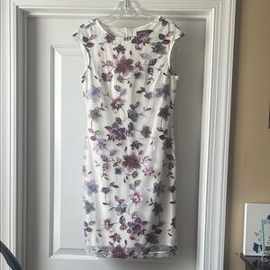 NWOT Donna Rocco Floral Embroidered White Dress sz 2